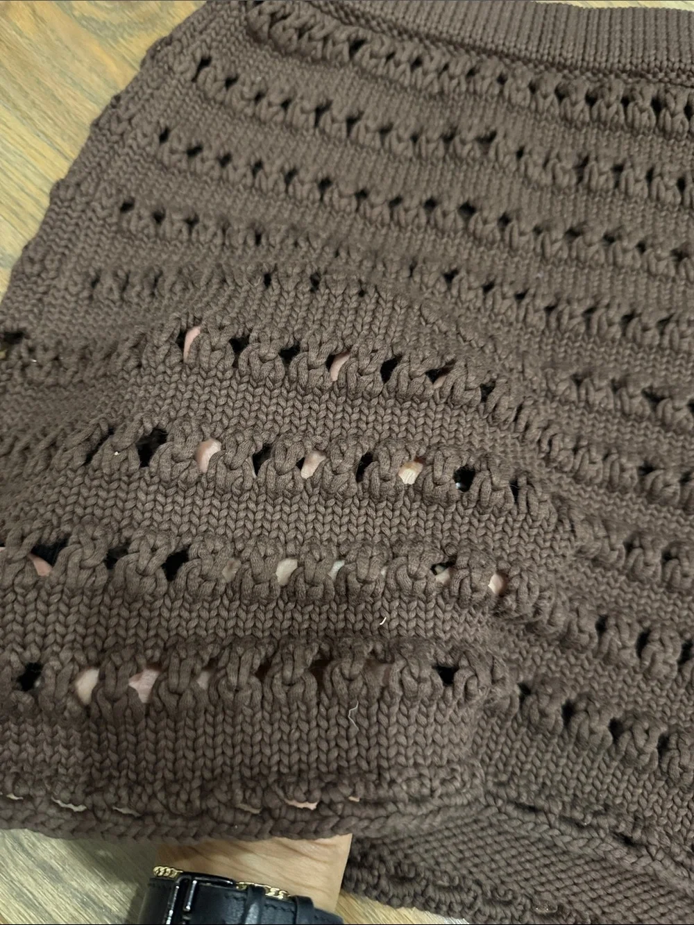 Brand new with tags*Womens’ Steve Madden Chocolate Brown Crochet Mini Skirt